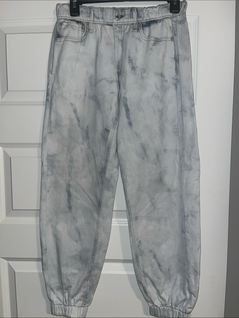 Rag & Bone Miramar Faux Jeans Joggers in Oasis sx S jogger lounge printed denim